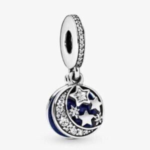 Pandora Moon & Blue Sky Dangle Charm